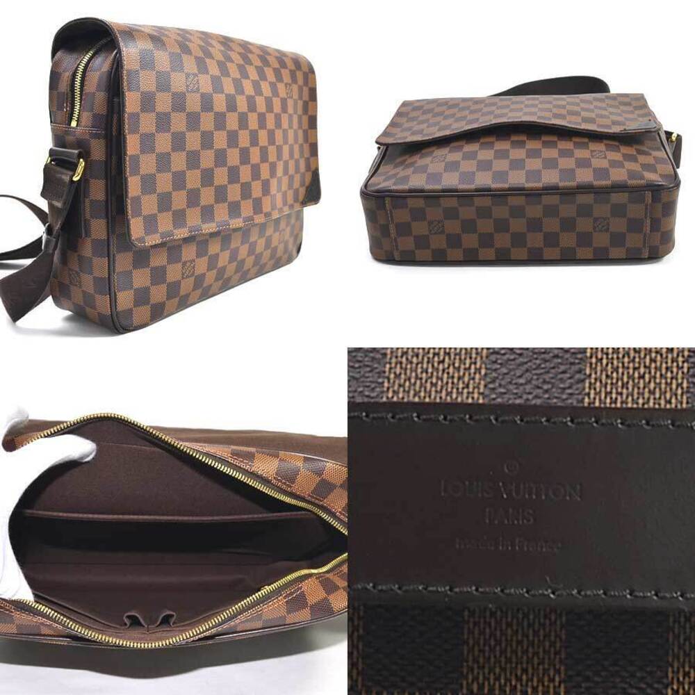Louis Vuitton Shelton Damier Ebene Brown Brown Ebene Shoulder Crossbody Canvas